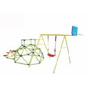 Eezy Peezy Monkey Bar with Seesaw, Swing and Basketball Hoop