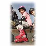 La Sports Blue Flashing Inline Skates (Size 9-11.5)