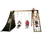 "Vervet" Wooden Swing Set with Tent