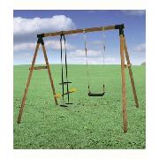 Plum Products Wood Frame Swing and Glider Chair