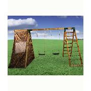 Plum Products Wood Frame Swing Set