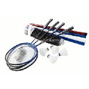 John Jaques 4 Player Badminton Set