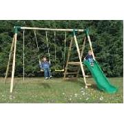 Plum Baboon Wooden Swing Set