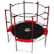 Red 12ft Football Themed Trampoline